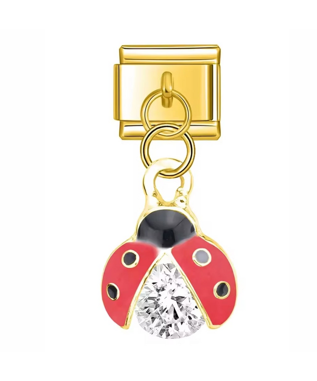 Marienkäfer mit Zirkonia Stein