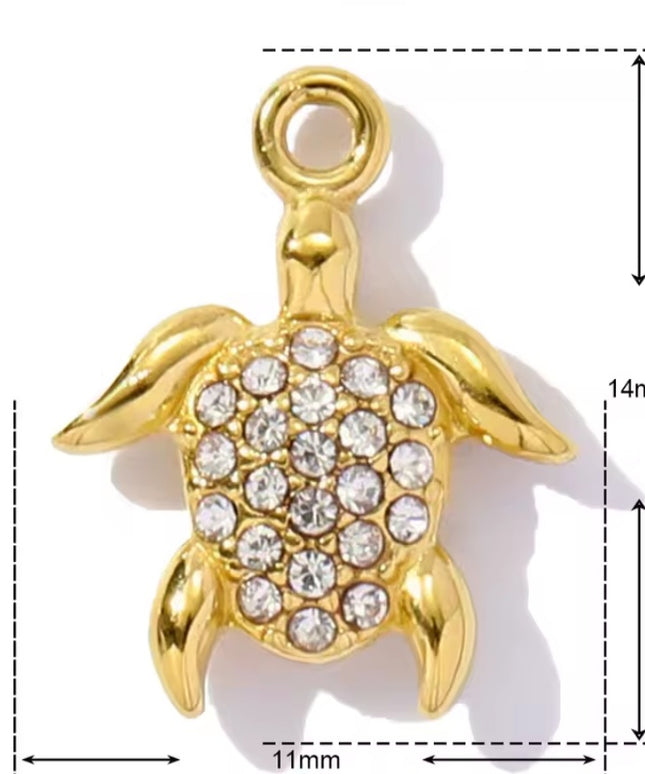 Schildkröte mit Strasssteinen