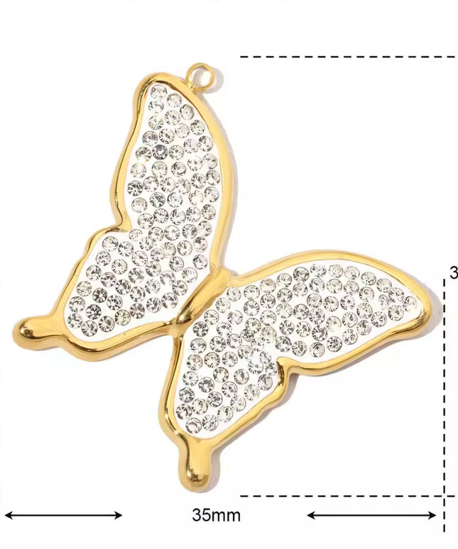 Schmetterling Charm mit Zirkonstein