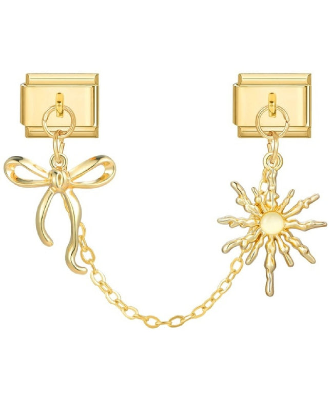 Doppel Charm Schleife & Sonne