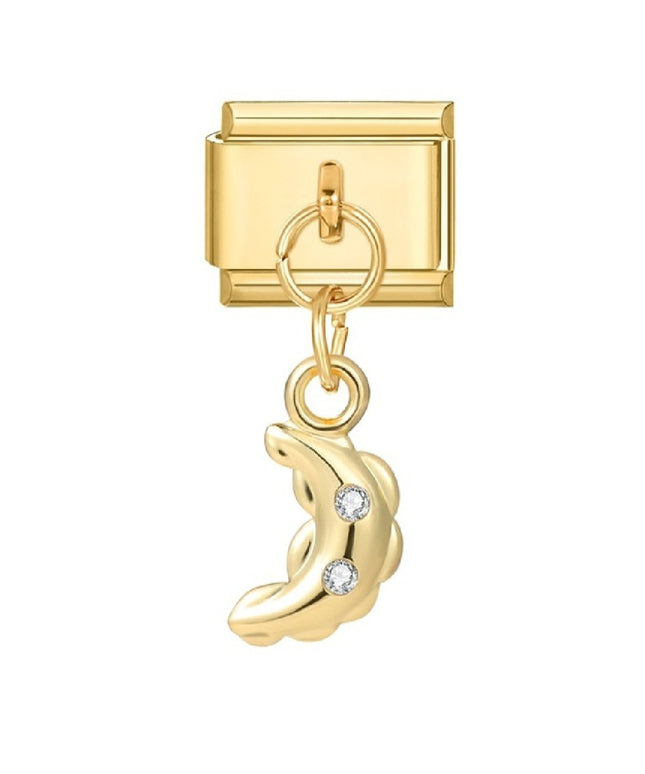 Mond mit Zirkonia Steine